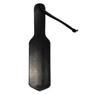 Rouge Plain Leather Paddle - Burgundy: Black leather paddle with thin handle, wider surface