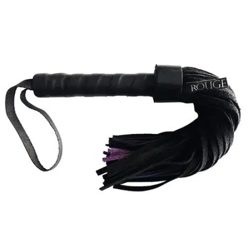 Rouge Short Suede Flogger Leather Handle Black/Purple - Flogger