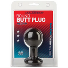 Doc Johnson Plug Medium Round Butt Plug - Black at the Haus of Shag