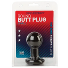 Doc Johnson Plug Small Round Butt Plug - Black at the Haus of Shag