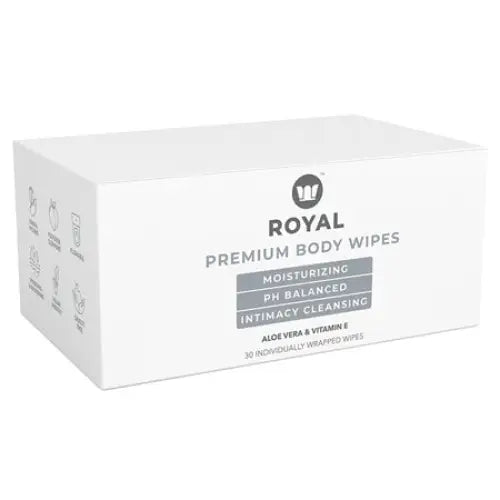 Royal Condom Intimacy Cleansing Wipes Box 30 Count - Wipes