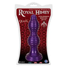 Purple ribbed silicone sex toy Royal Hiney Red The Queen Purple in retail packaging