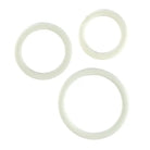 CalExotics Sextoys for Couples Rubber Ring White 3pc Set at the Haus of Shag