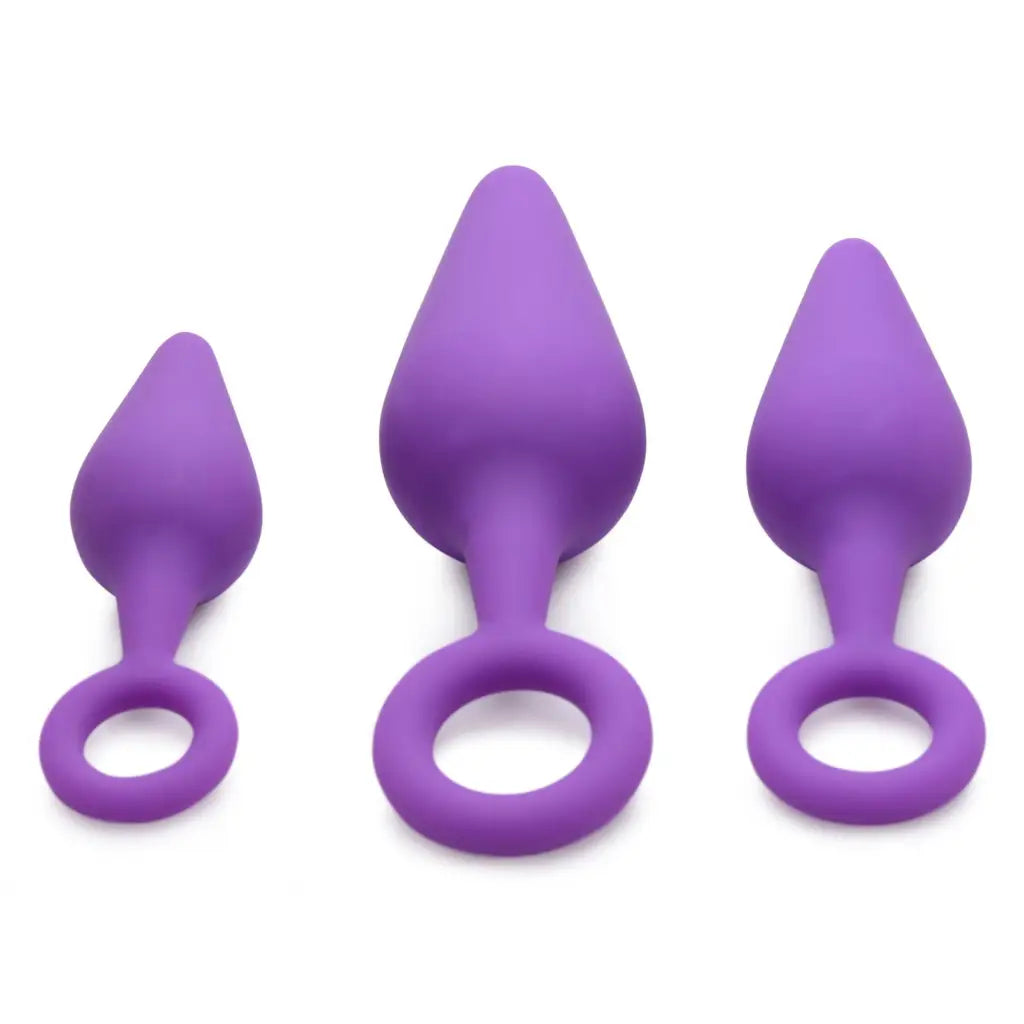 Curve Novelties Plug Rump Ringers 3 Piece Silicone Anal Plug Set at the Haus of Shag