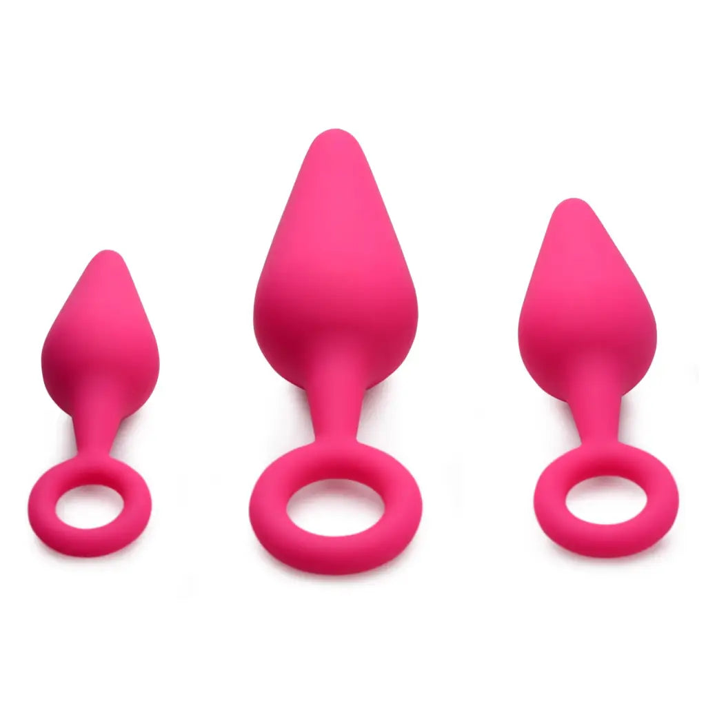 Curve Novelties Plug Rump Ringers 3 Piece Silicone Anal Plug Set at the Haus of Shag