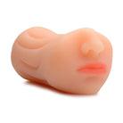 Sarahs Sexy Mouth Stroker: Flesh-colored cylinder with lifelike molded facial features