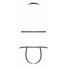 Minimalist line drawing of a stylized face featured on a sassy cupless crotchless teddy