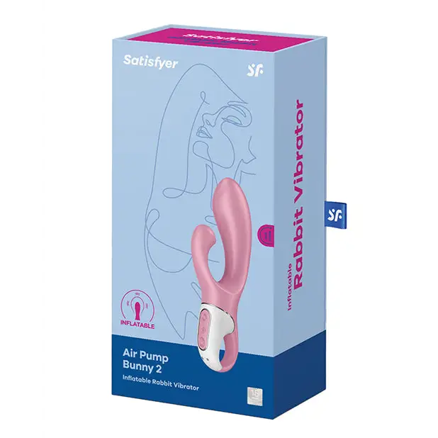 Satisfyer Air Pump Bunny 2 Inflatable Rabbit Vibrator - Red - Rabbit