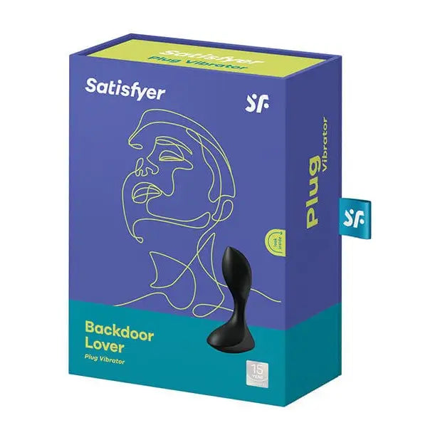 Close-up of the Satisfyer Backdoor Lover Beginners Vibrating Plug in its box