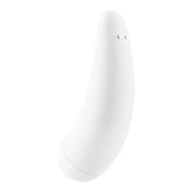 White Satisfyer Curvy 2+ Air Clitoral Stimulator with App Control for ultimate pleasure