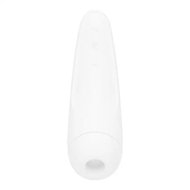 Satisfyer Curvy 2+ Air Clitoral Stimulator on white background with app control feature