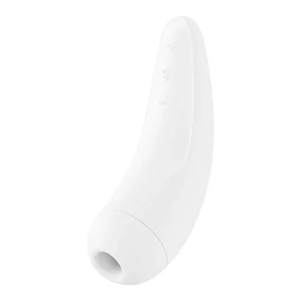 Satisfyer Curvy 2+ Air Clitoral Stimulator, App Control with white vibrating device