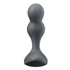 Satisfyer Deep Diver: Gray, curvy vibrating butt plug with a unique abstract sculpture design