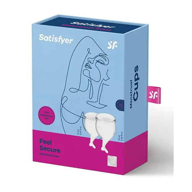 Softer face mask with filter, white - Satisfyer Feel Secure menstrual cup product