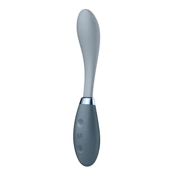 Satisfyer G Spot Flex 3: Sleek, elongated vibrator with curved handle and metallic accent