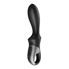 Satisfyer Heat Climax Black and silver ergonomic personal massager intimate device