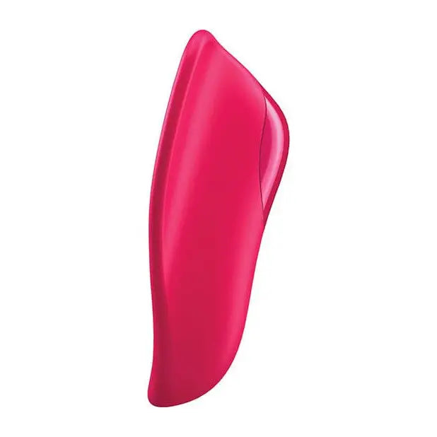 Satisfyer High Fly Finger Vibrator displayed with a pink lipstick on a white background