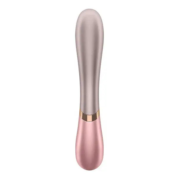 A pink and gold Satisfyer Hot Lover with black handle, an electric vibrating device