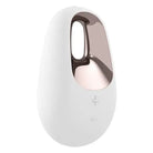 Satisfyer Layons White Temptation - White and Silver Mouse on a White Background