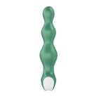 The green Satisfyer Lolli Plug silicone toy displayed elegantly for best pleasure