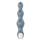 Satisfyer Lolli Plug: Vibrant blue and white design with a stable white base