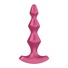 Satisfyer Lolli Plug - Pink plastic vase with a curved base for pleasure and style