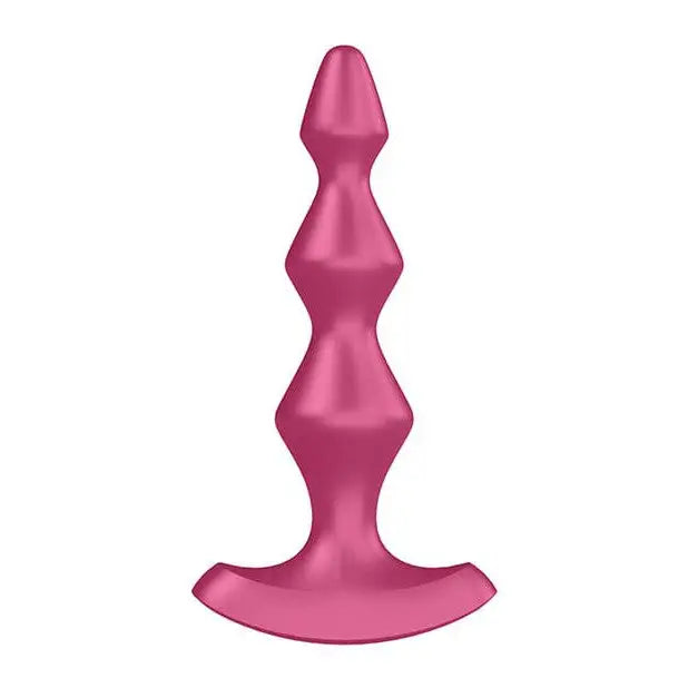 Satisfyer Lolli Plug - Pink plastic vase with a curved base for pleasure and style