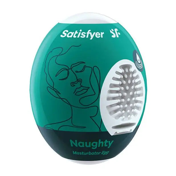 Teal and white Satisfyer Masturbator Egg Naughty personal massager device