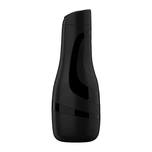 Satisfyer Men Classic black bottle with black cap, designed for entire penis stimulation