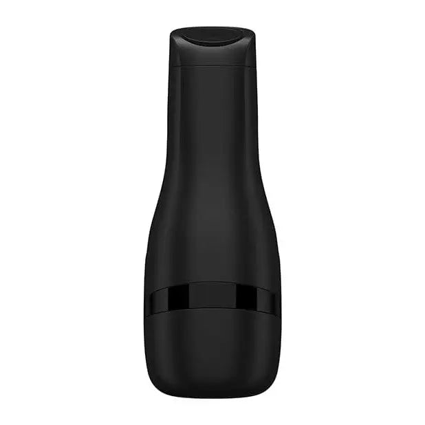 Black bottle with cap: Satisfyer Men Classic Reusable Masturbation Sleeve for entire penis