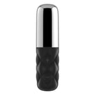 Satisfyer Mini Sparkling Darling: black and silver bottle with metal cap