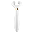 Satisfyer Multifun 3 toothbrush with elegant white and gold design and gold handle