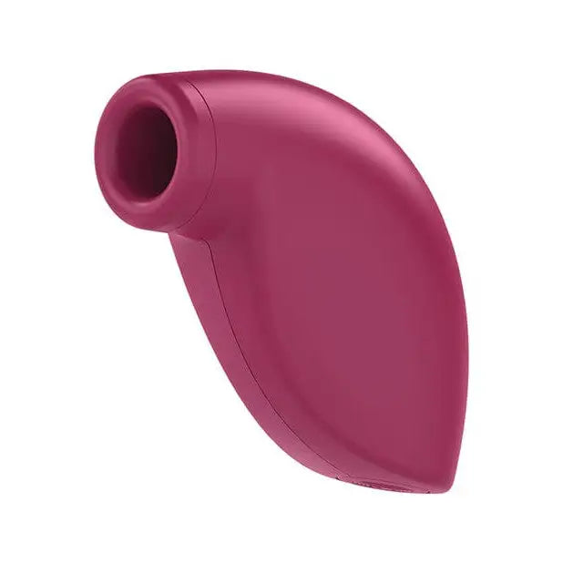 A red earpiece from the Satisfyer One Night Stand - Plum on a clean white background