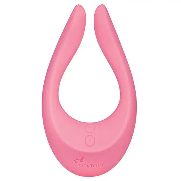 Pink silicone Satisfyer Partner Multifun 1 with small hole for shared pleasure