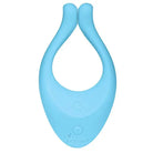 Blue baby bib with handle included in Satisfyer Partner Multifun 1 product display