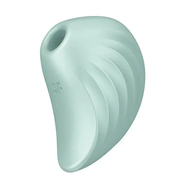 Mint green Satisfyer Pearl Diver device with teardrop shape and sleek design