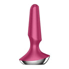 Satisfyer Plug-ilicious 2: Pink anal device with metal handle and spoon