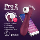 Satisfyer Pro 2 Generation 3 Wine Red - Wearable Stimulator