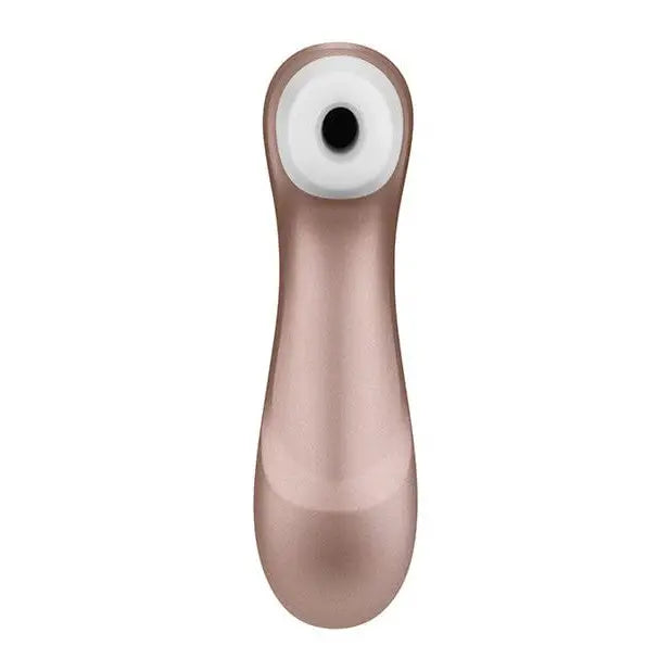 Close-up of a woman’s eye and nose with Satisfyer Pro 2 Whisper Quiet Rechargeable Air Stimulator