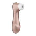 Satisfyer Pro 2 Rechargeable Air Stimulator with pink and white ceramic pipe on white background