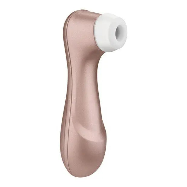 Satisfyer Pro 2 Vibration Light Gold - Pink and White Ceramic Pipe with White Handle