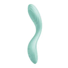 Curved mint-green Satisfyer Rrrolling Pleasure massager with a smooth surface