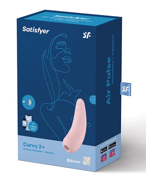 Satisfyer Stimulators Satisfyer Curvy 2+ Air Clitoral Stimulator + Vibrator with App Control at the Haus of Shag