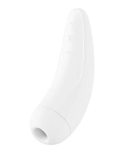 Satisfyer Stimulators White Satisfyer Curvy 2+ Air Clitoral Stimulator + Vibrator with App Control at the Haus of Shag