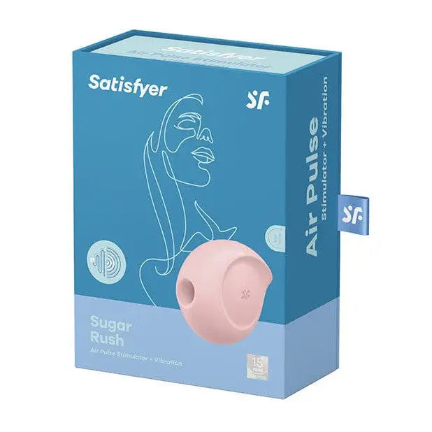 Pink Satisfyer Sugar Rush massager in blue packaging for ultimate pleasure