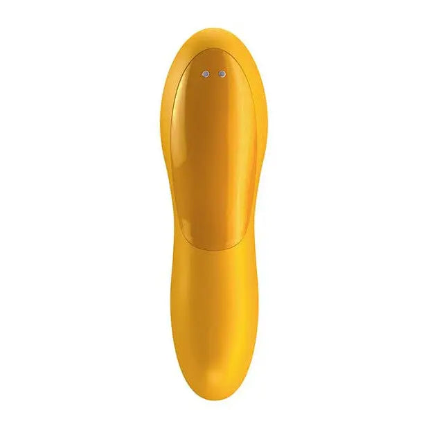 Satisfyer Teaser Finger Vibrator with yellow plastic foot massager for ultimate relaxation