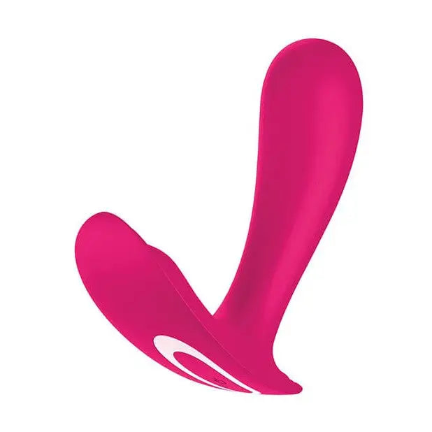 Bright pink silicone sex toy with intense vibrations for a thrilling play session - Satisfyer Top Secret