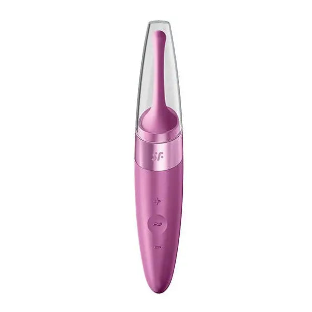 Pink electric Satisfyer Twirling Delight trimmer with clear cap, perfect for grooming needs