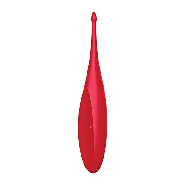 A red toothbrush on white background from the Satisfyer Twirling Fun collection