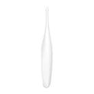 Satisfyer Twirling Fun: Sleek white toothbrush on a pure white background